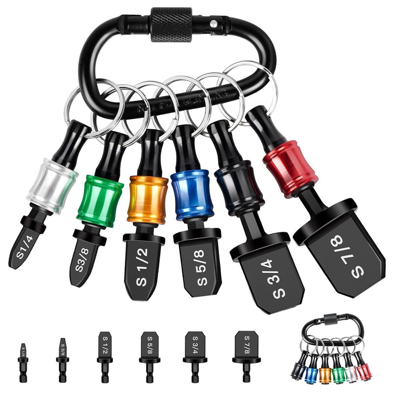 Aoebwpwi 12PCS Swage Tool HVAC Repairing Set with Bit Holders, Air Conditioner Copper Tube Expander Swaging Tool Drill Bit Copper Pipe Swage, 1/4'', 3/8'',1/2'',5/8'',3/4'',7/8'' Bits Set (12PCS) - Image 1